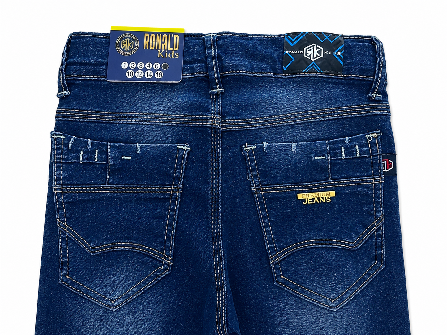Pantalón niño de mezclilla azul oscuro