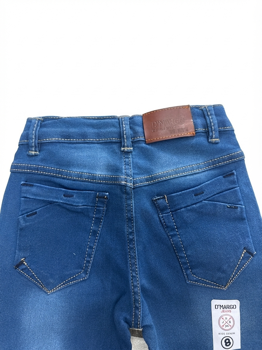 Pantalón niño de mezclilla azul clásico