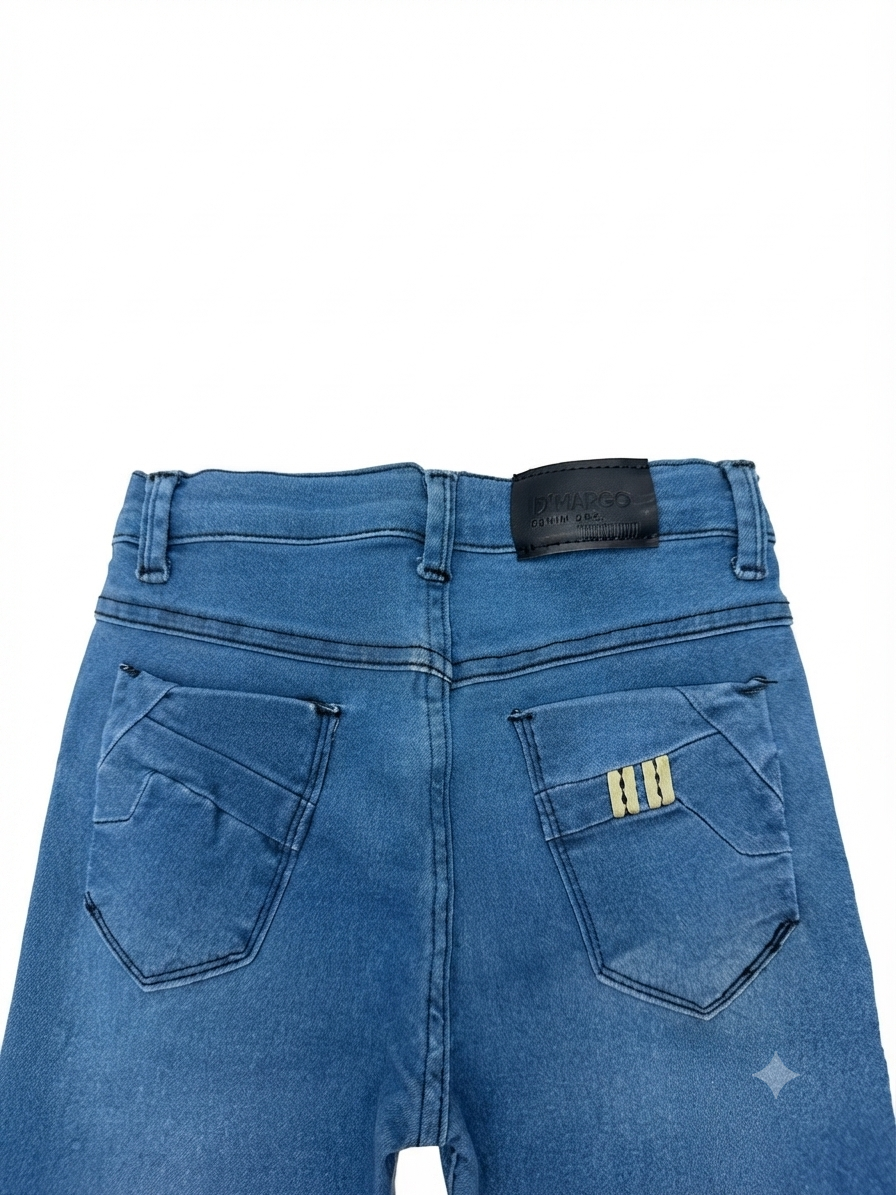 Pantalón niño de mezclilla azul medio