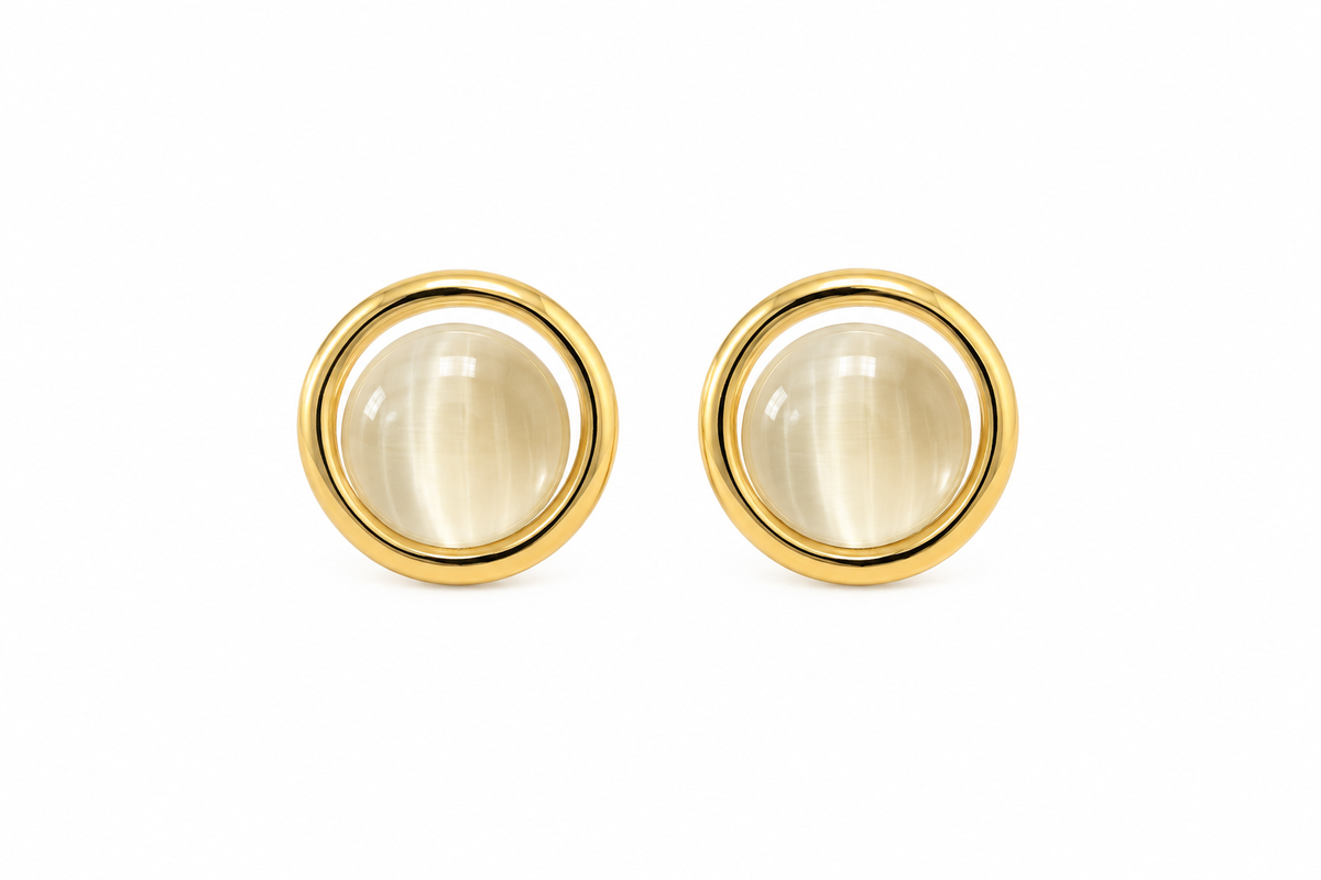✨ Aretes Dama Golden Pearl