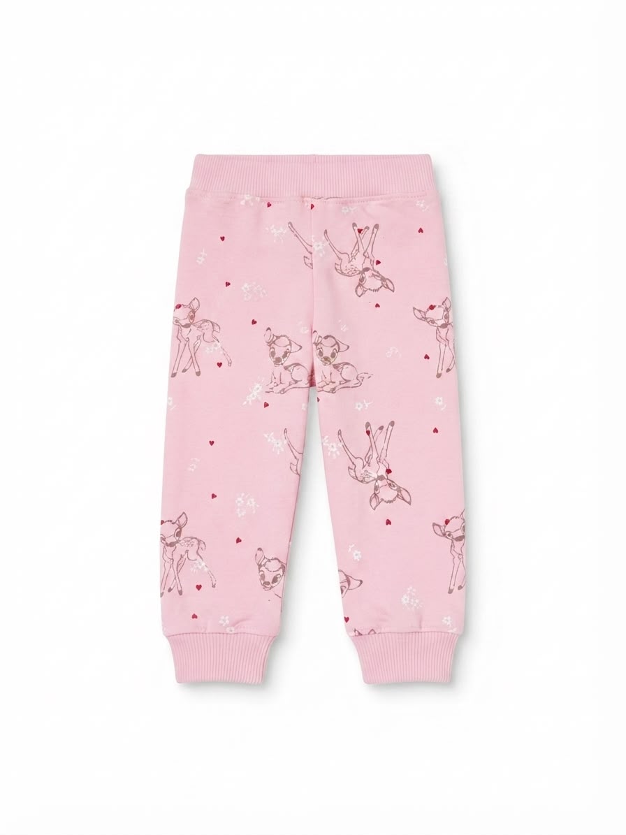 Set niña sudadera y pantalón estampado rosa