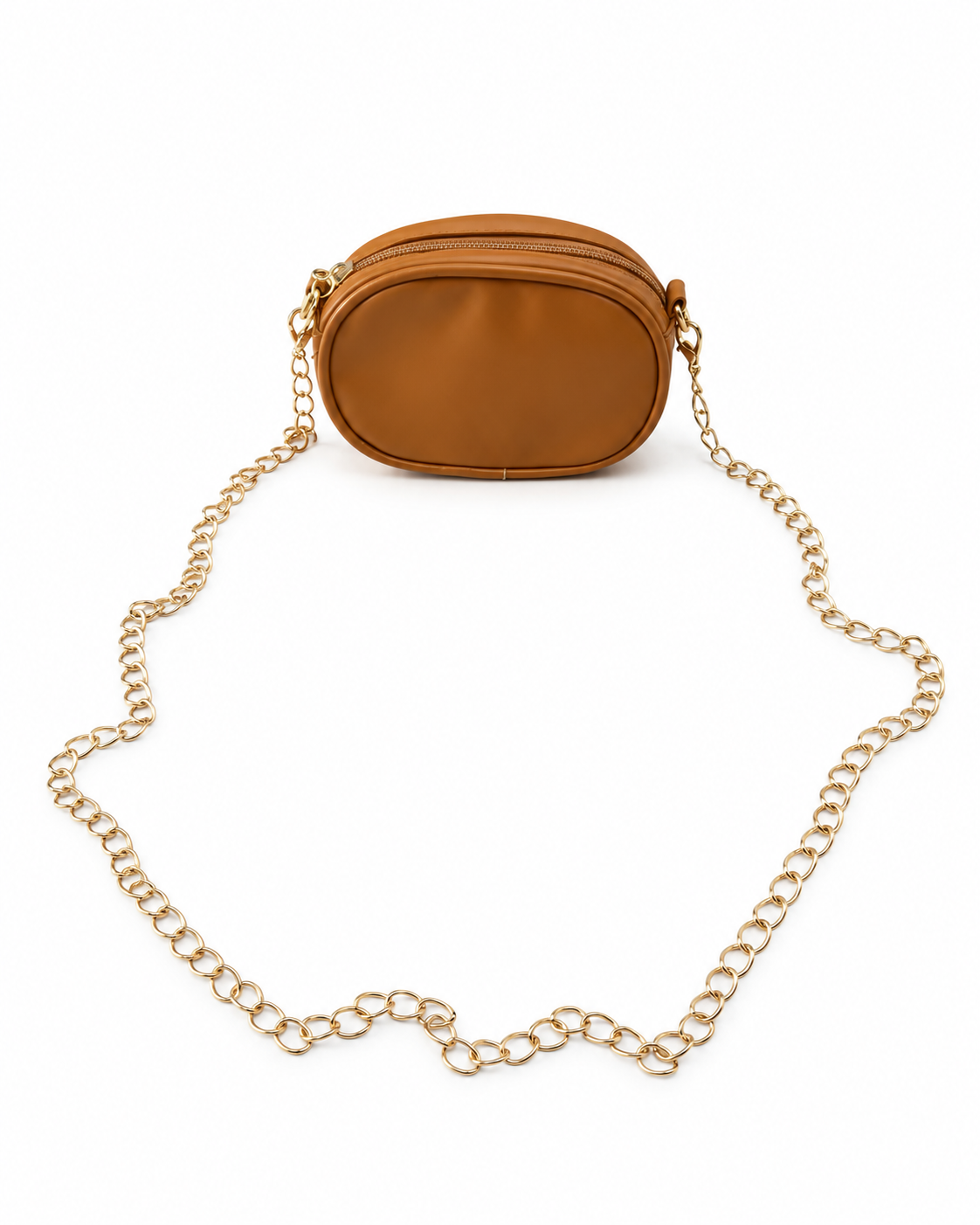 Bolsa infantil café con corazones y moño dorado 🤎✨