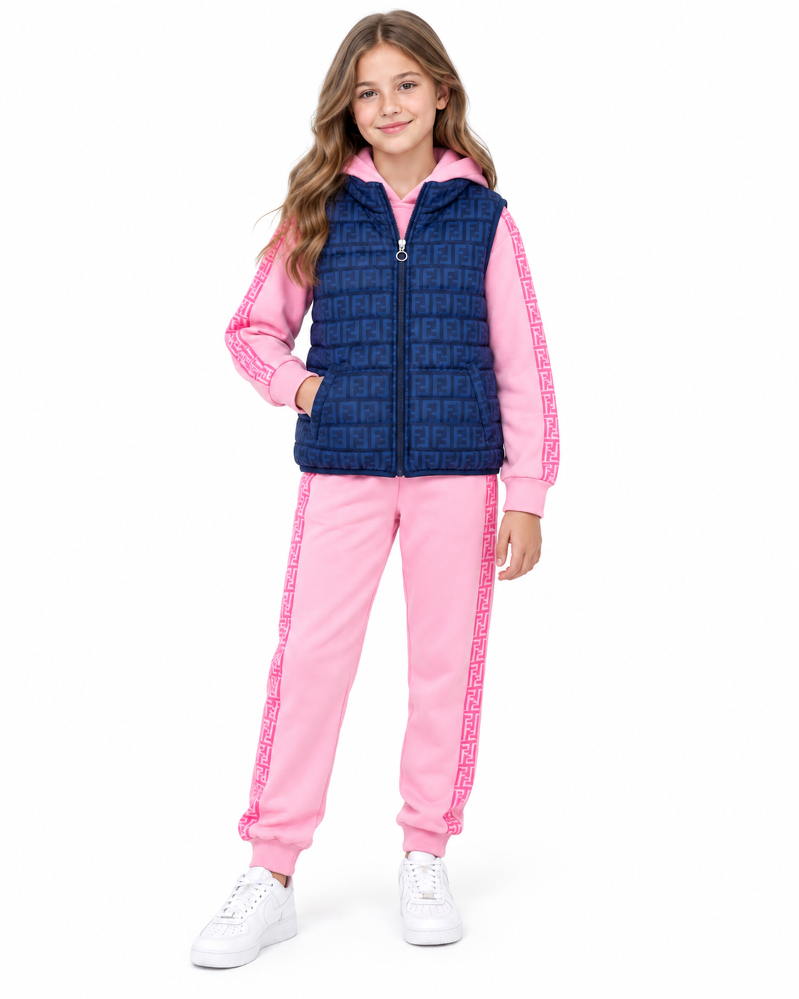 💗 Set niña 3 piezas Rosa & Azul Urban Chic