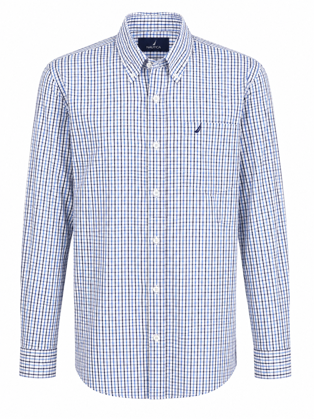 Camisa caballero grande NAUTIC@ de cuadro azul