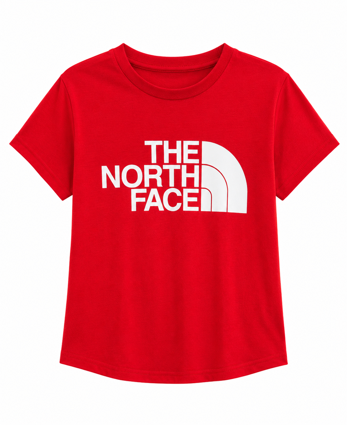 Blusa dama chica roja con letras blancas THE N@RTH F@CE