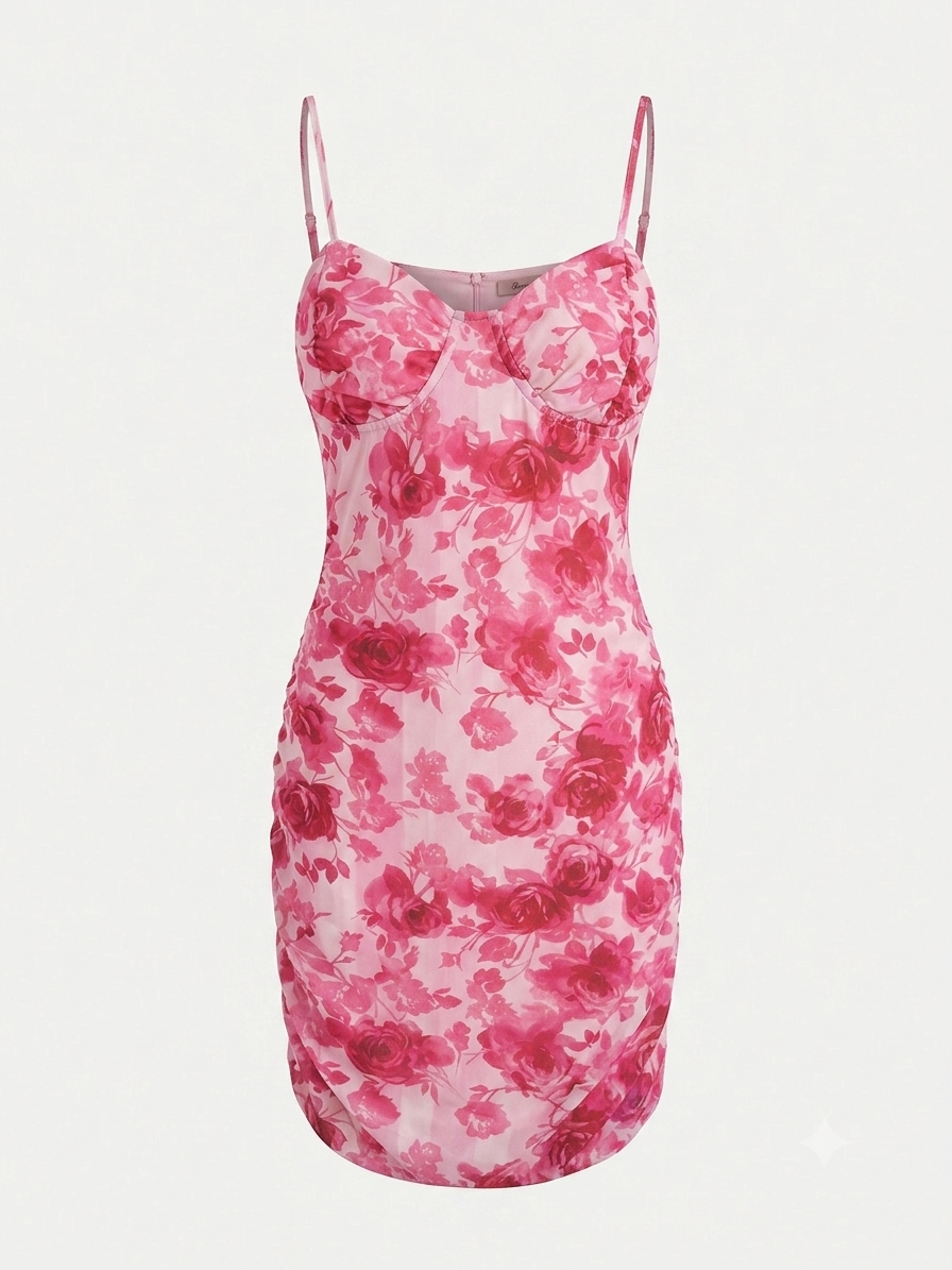 Vestido floreado dama mediano SH@IN