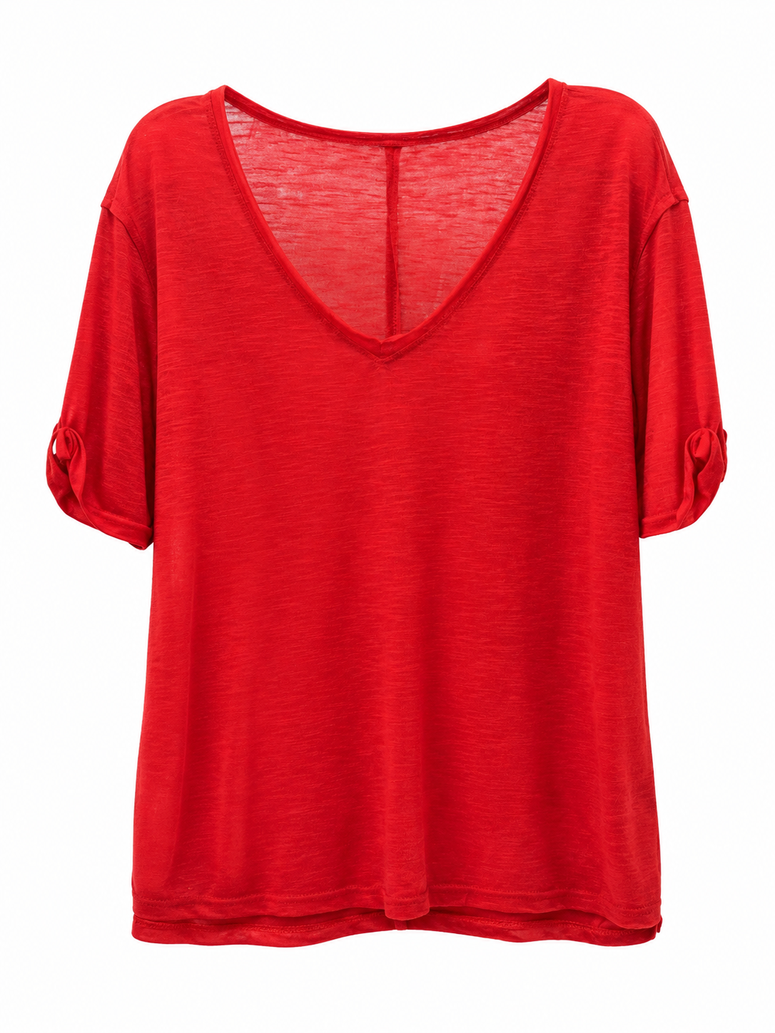 Blusa dama mediana escote V roja SH@IN
