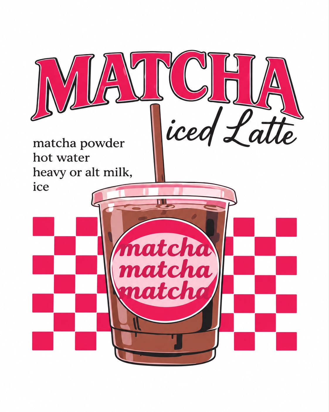 Blusa dama Pink Matcha Vibes 🍵💗