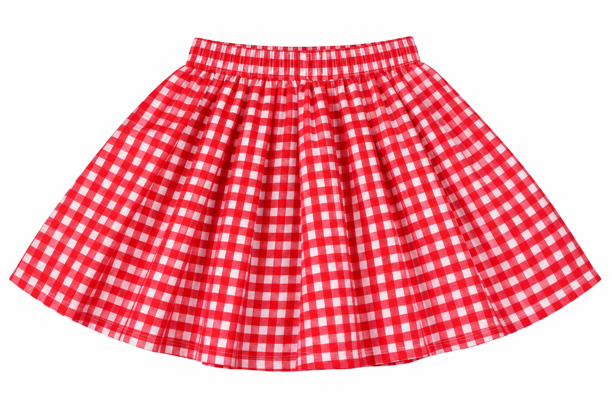 Set niña Cherry con falda a cuadros