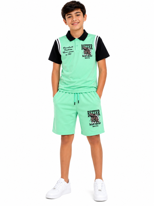 Set niño tipo polo con short