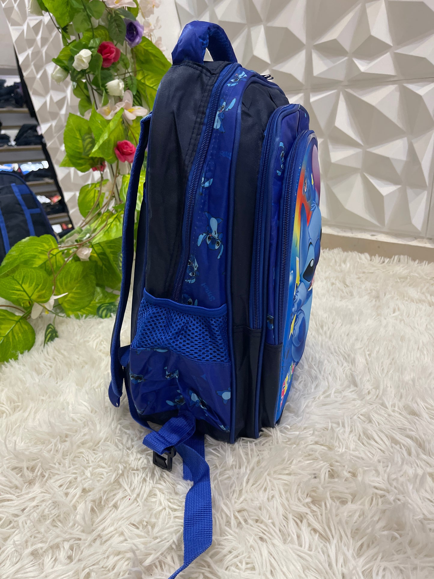Set Mochila Infantil Diseño Alien Azul – Mochila + Lonchera + Lapicera