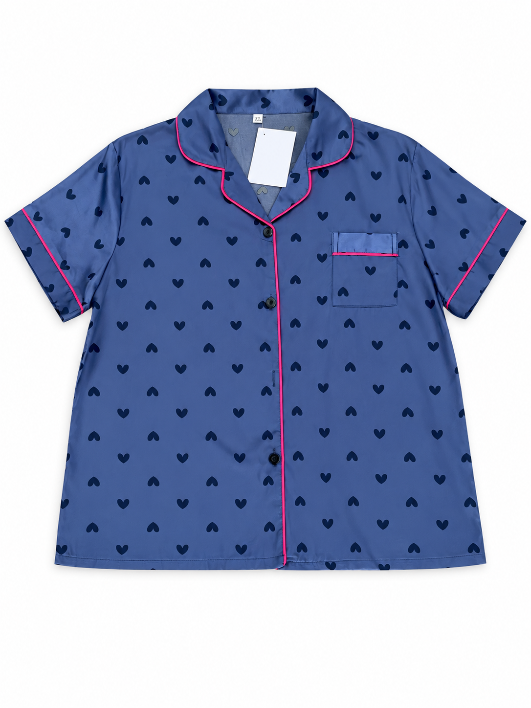 Pijama dama dos piezas estampado de corazones