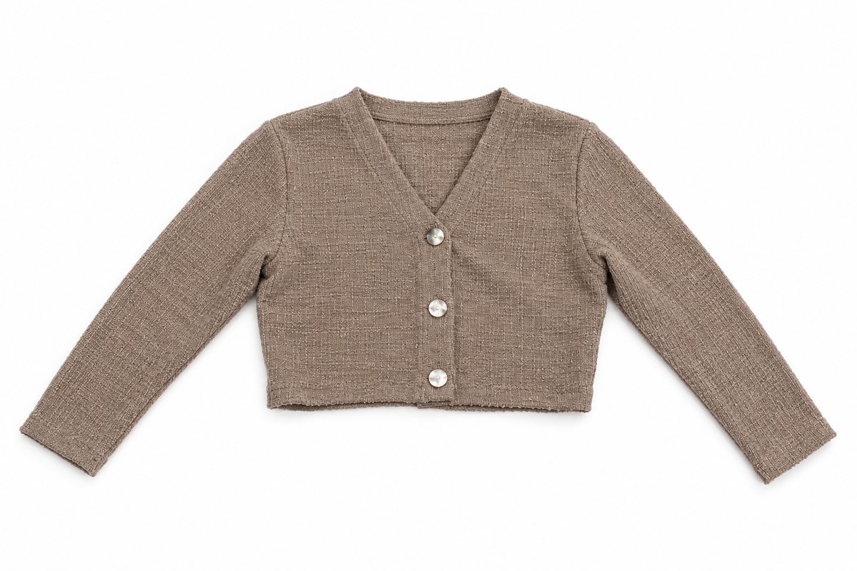 Set niña 2 piezas con textura elegante 🤎✨