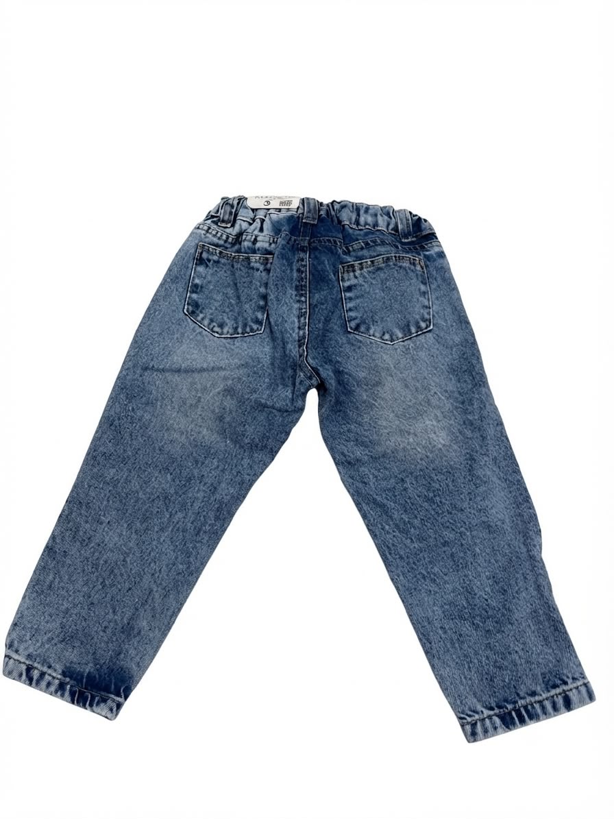 Pantalón niña mezclilla bordado mariposas
