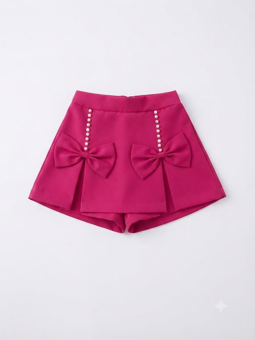 Set Niña blusa con olanes y short-falda