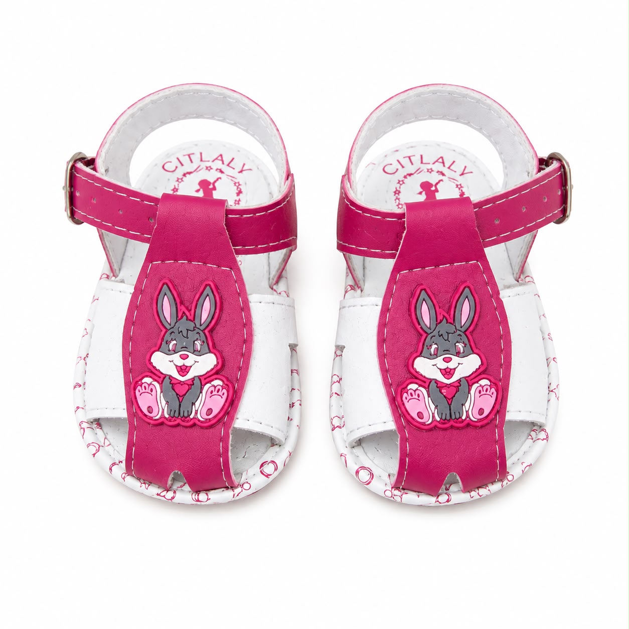 Huaraches niña OFERTA con conejito rosa