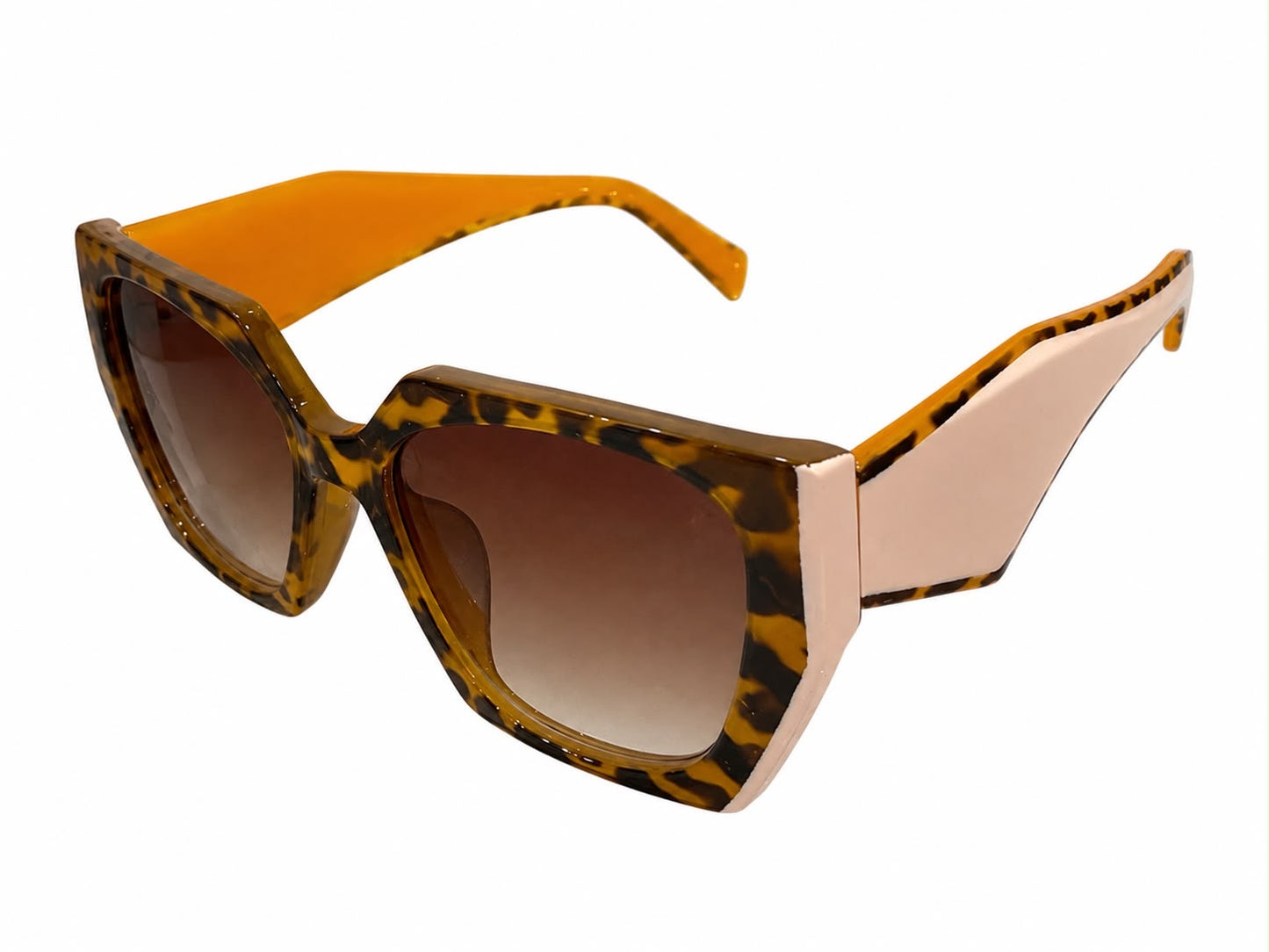 Lentes Dama oversize cat eye animal print