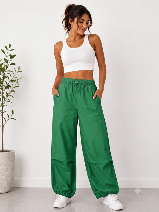Pantalón dama palazzo verde