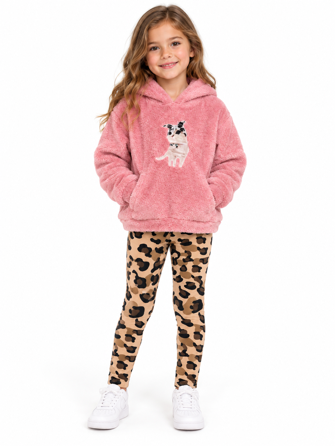 Set niña- rosa con animal print 💕🐆