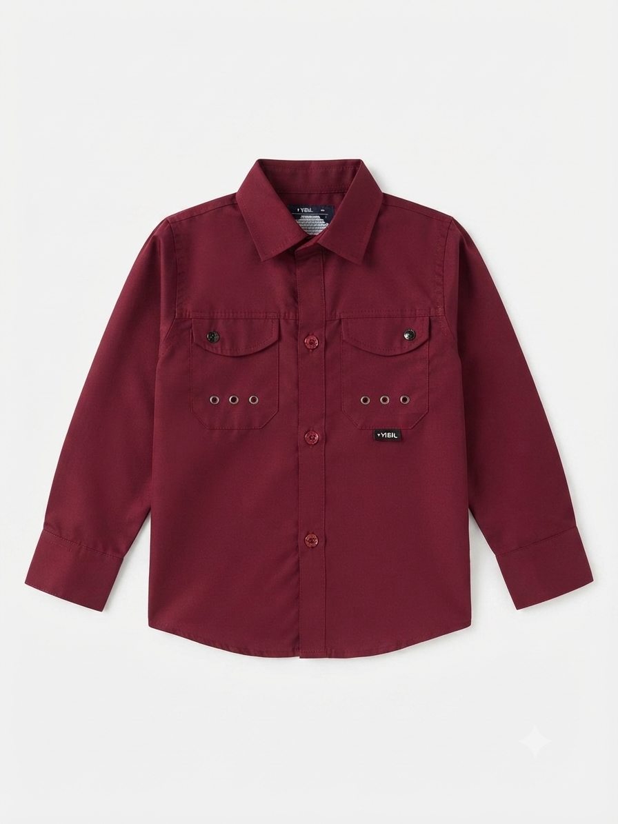 Camisa niño manga larga clásica