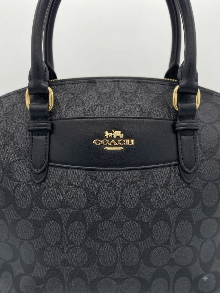 Bolso Dama Estilo Clásico Monograma Negro con Asa Deportiva