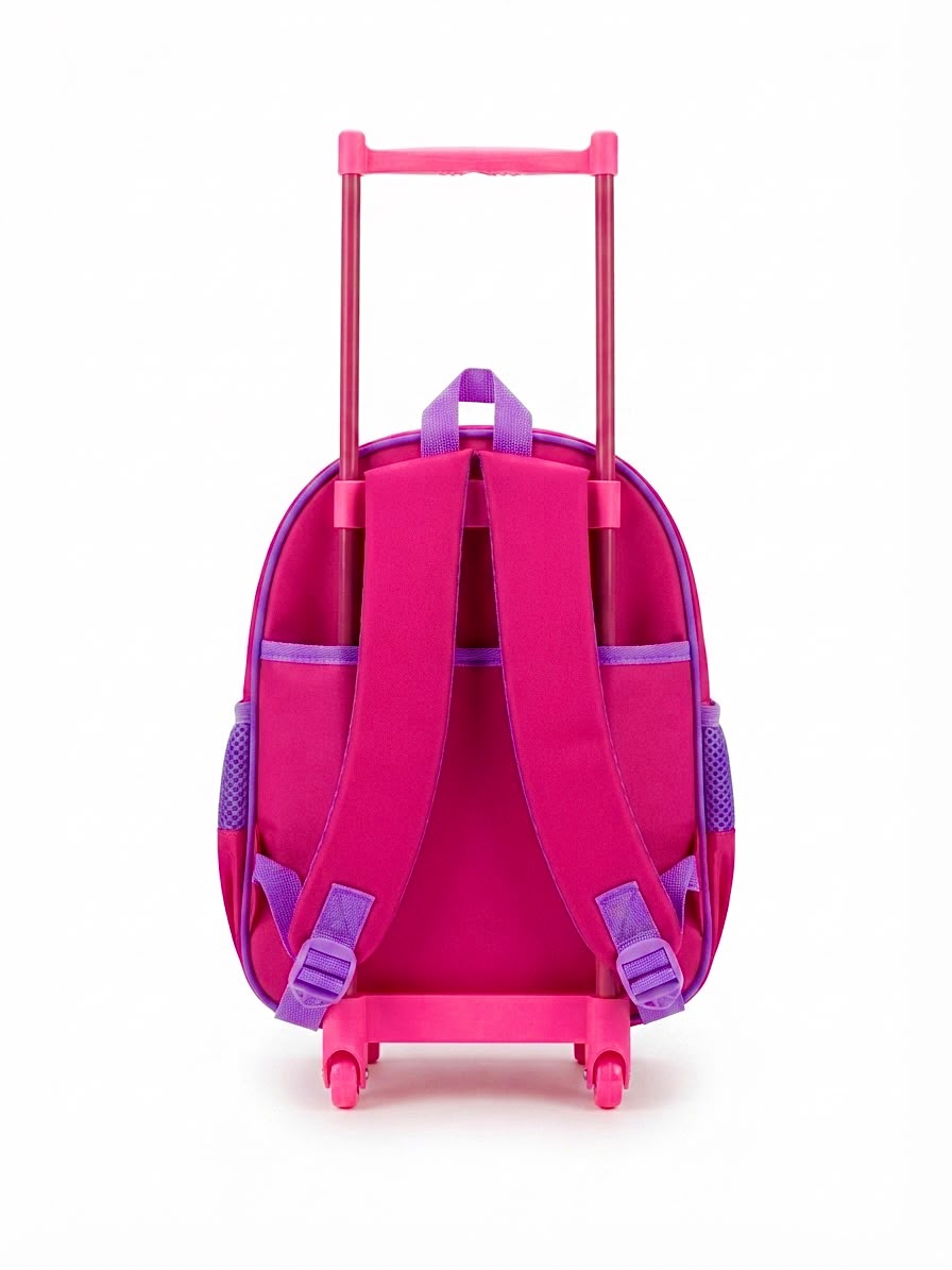 Mochila escolar infantil Guerreras Cantantes con carrito para kínder