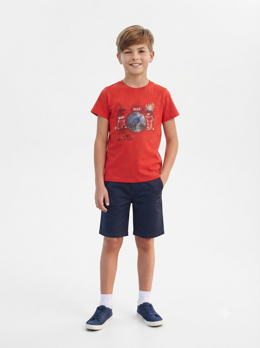 Set niño playera estampada con short casual