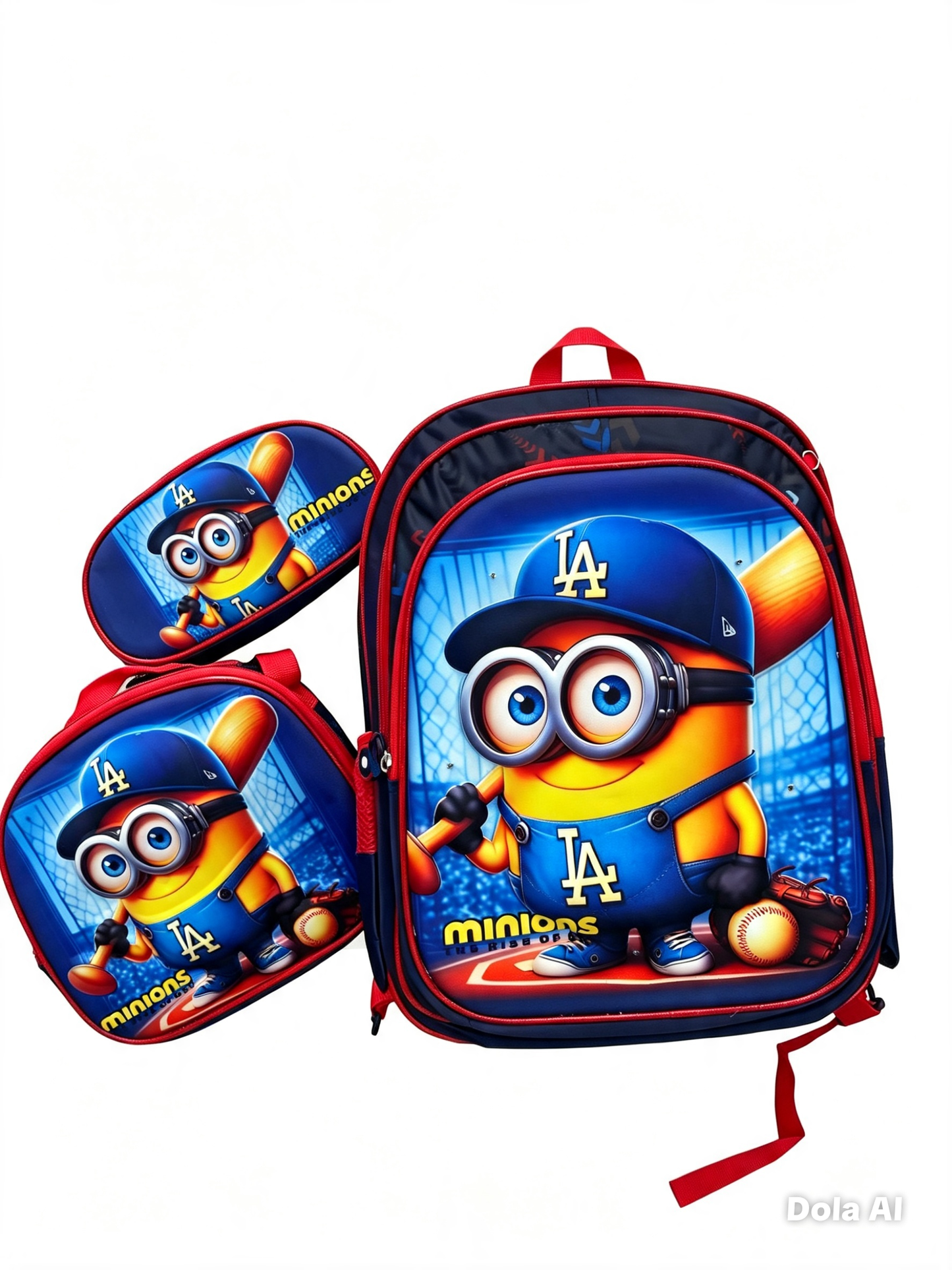 Set mochila infantil escolar Personajito Beisbolista 3 piezas