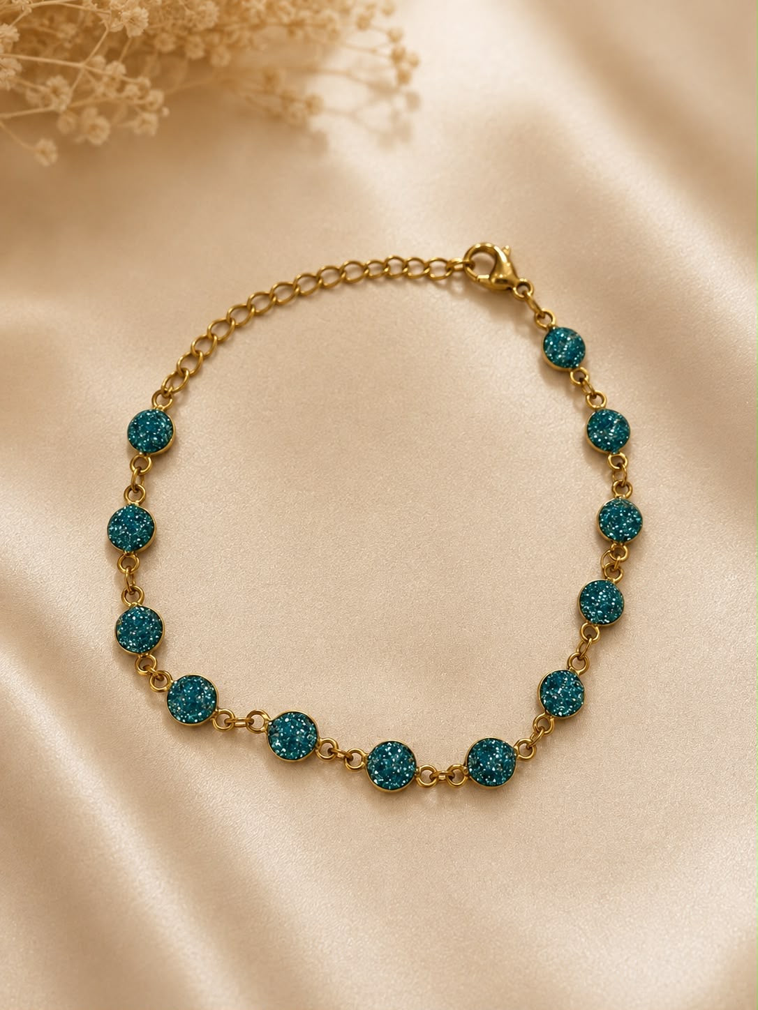 Pulsera Dama piedras turquesa