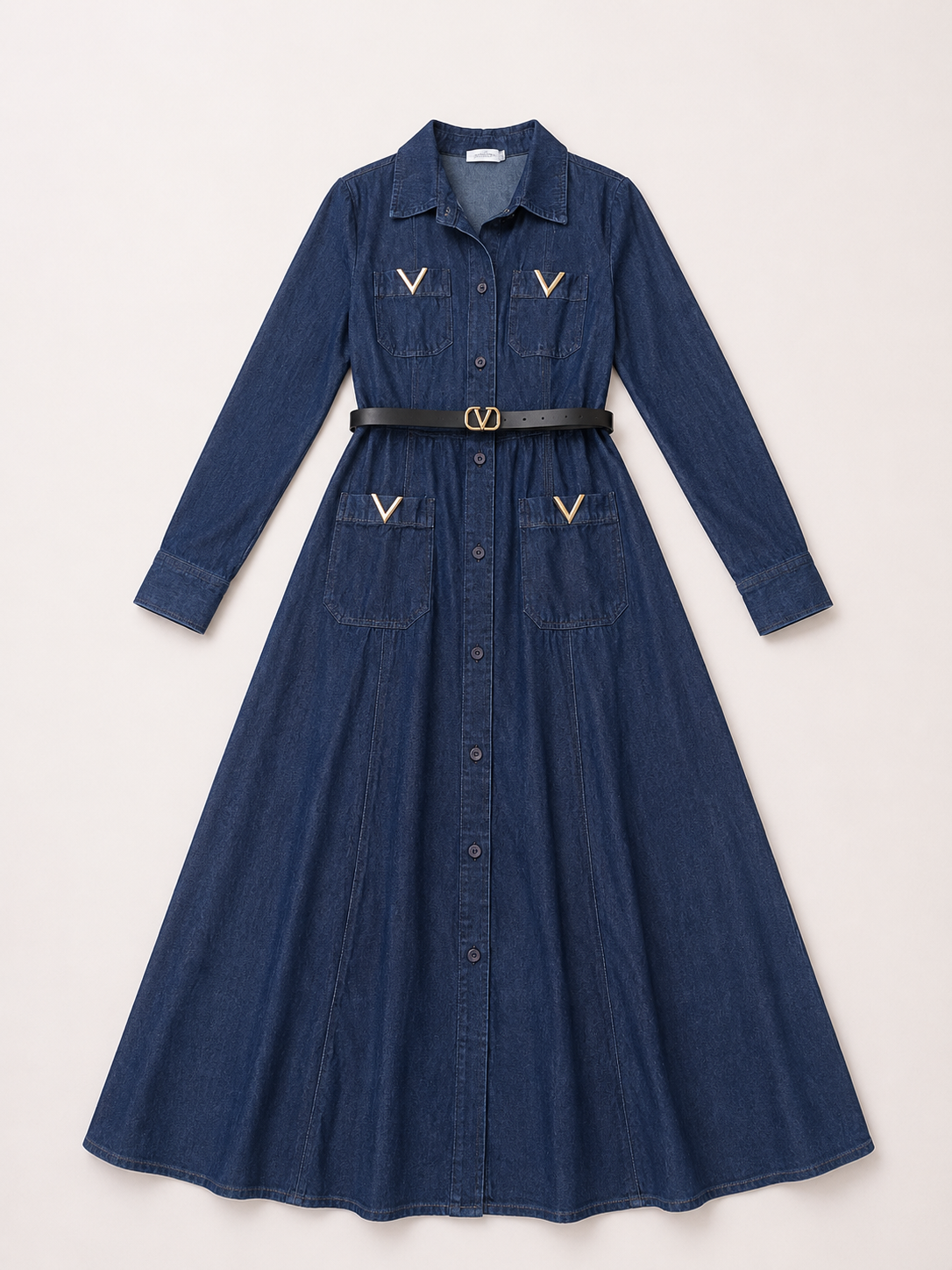 Vestido dama Midi de Mezclilla con Cinturón