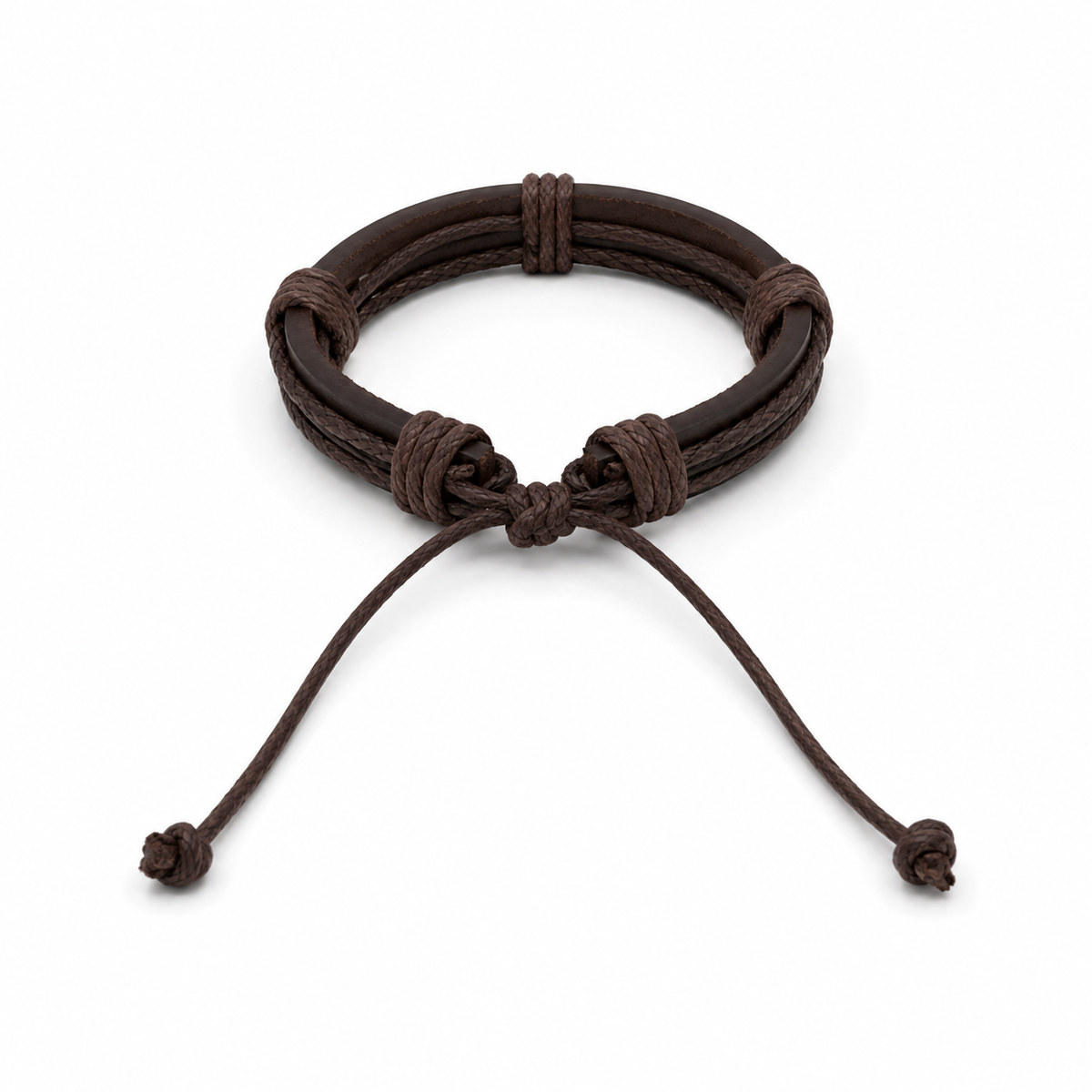 Pulsera caballero ajustable multicordón 🤎