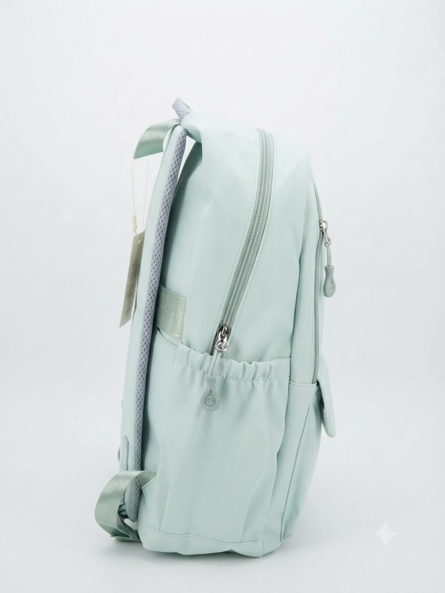 Mochila juvenil verde menta con monedero 🎒💚