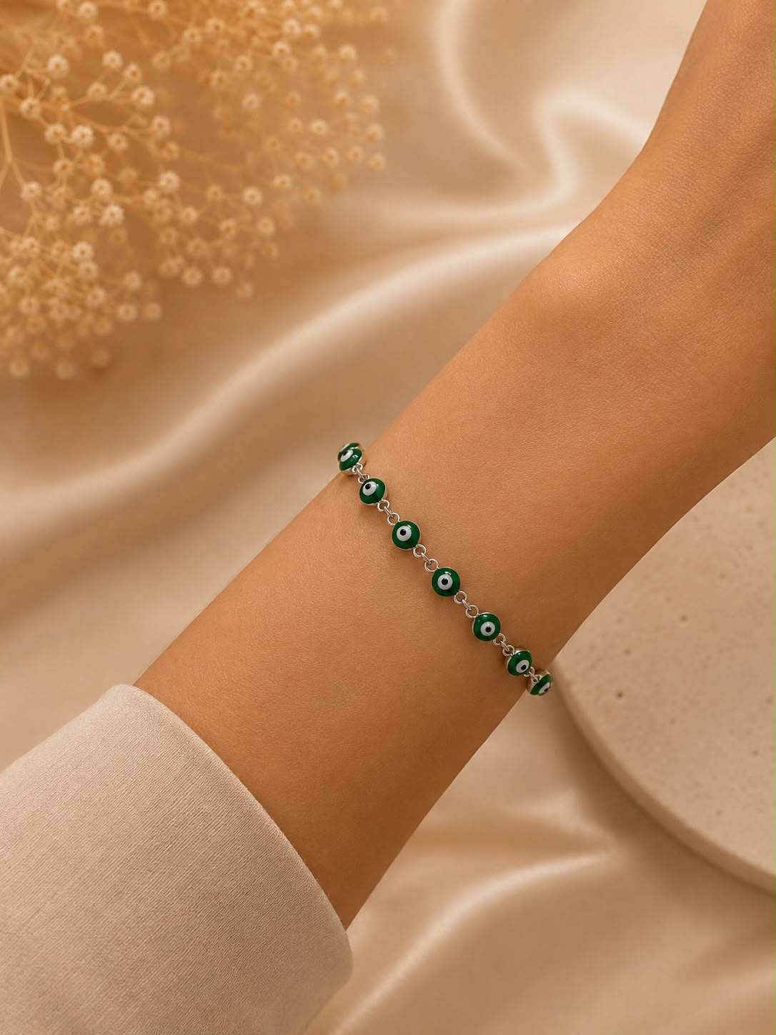 Pulsera Dama ojo verde 💚