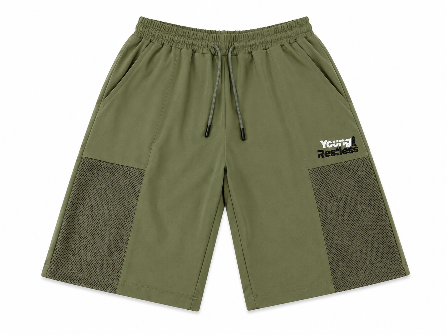 Set niño deportivo verde olivo con cierre y short