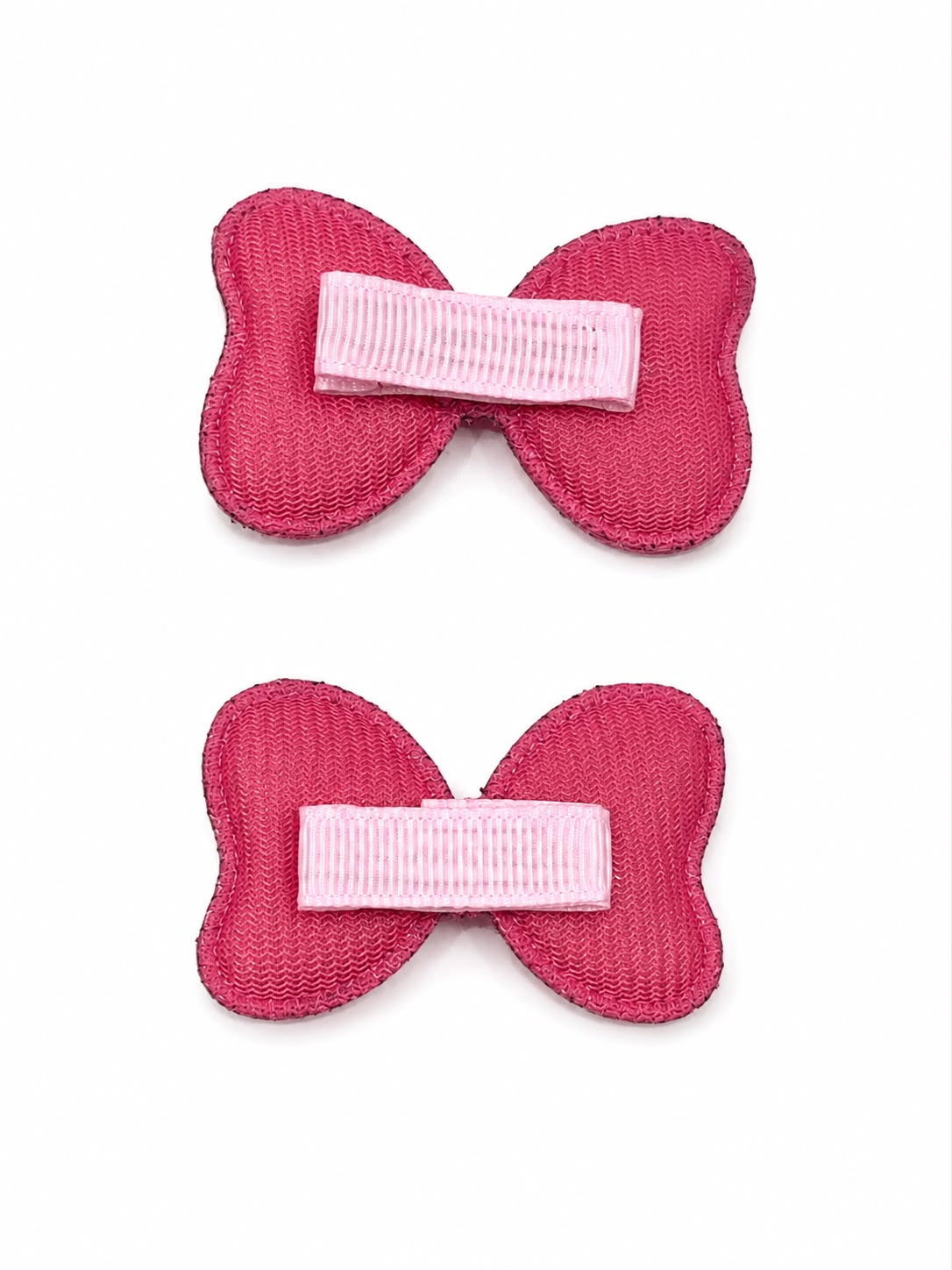 Moño par niña fiusha con lentejuelas