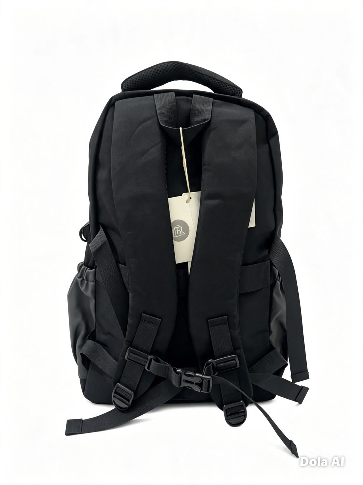 Mochila juvenil gris con diseño deportivo