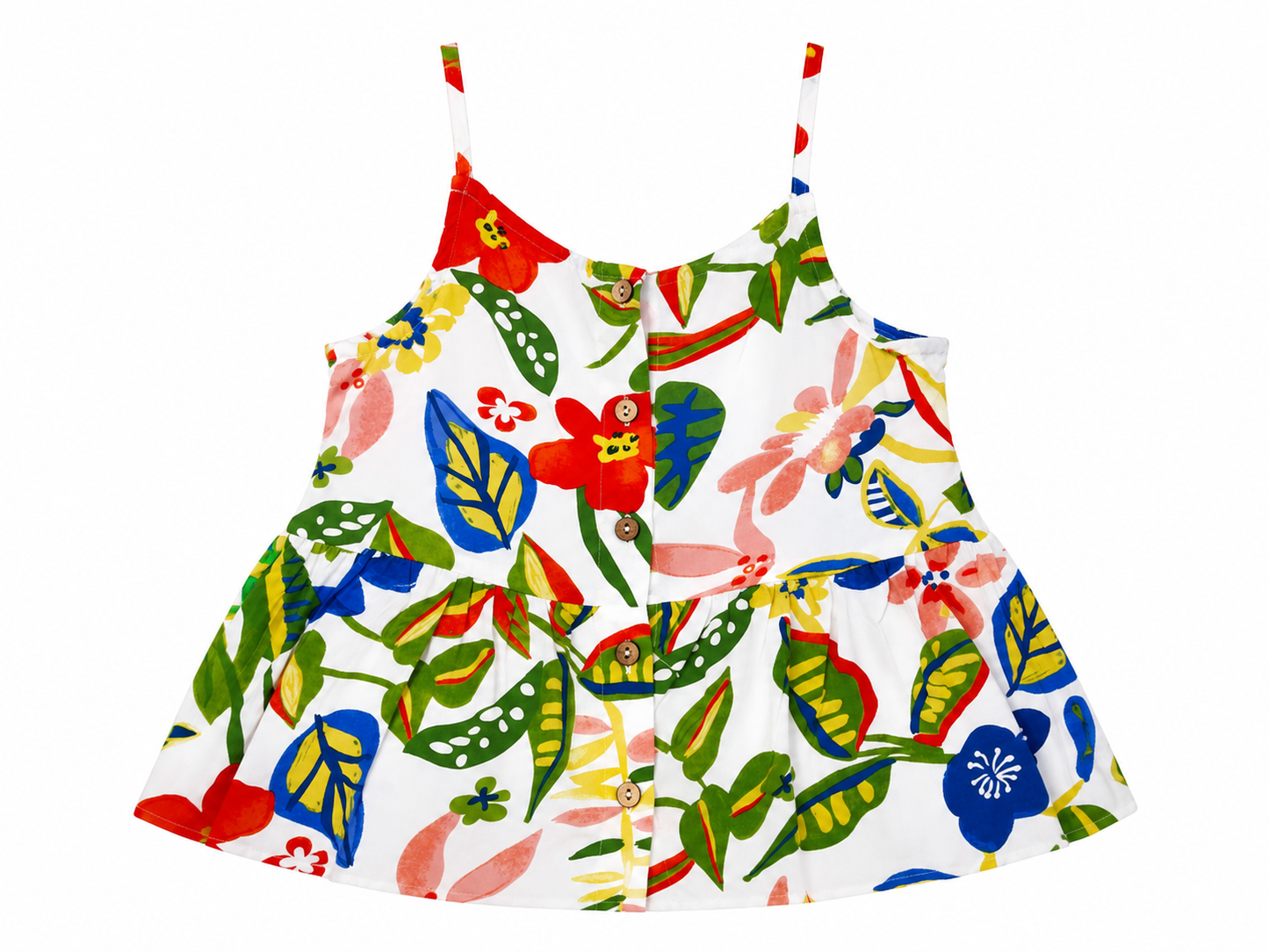 Set niña estampado floral con blusa y pantalón