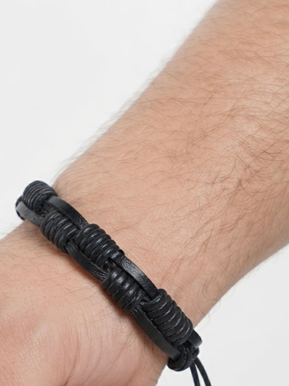 Pulsera Caballero Negra Ajustable 🖤