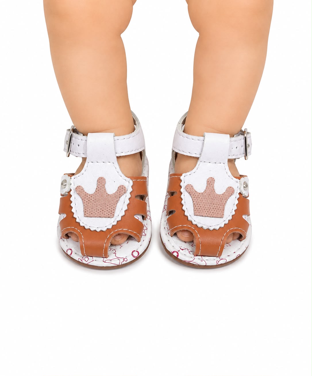 Huaraches niña OFERTA con corona decorativa