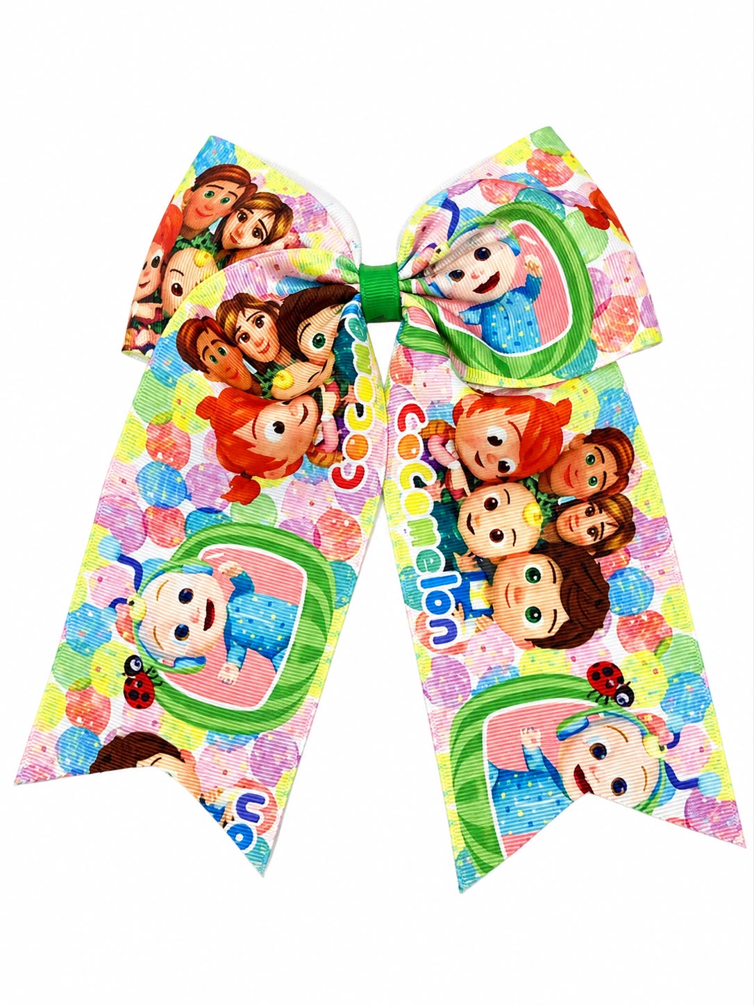 Moño niña estampado infantil multicolor con tirantes largos 🎀🌈