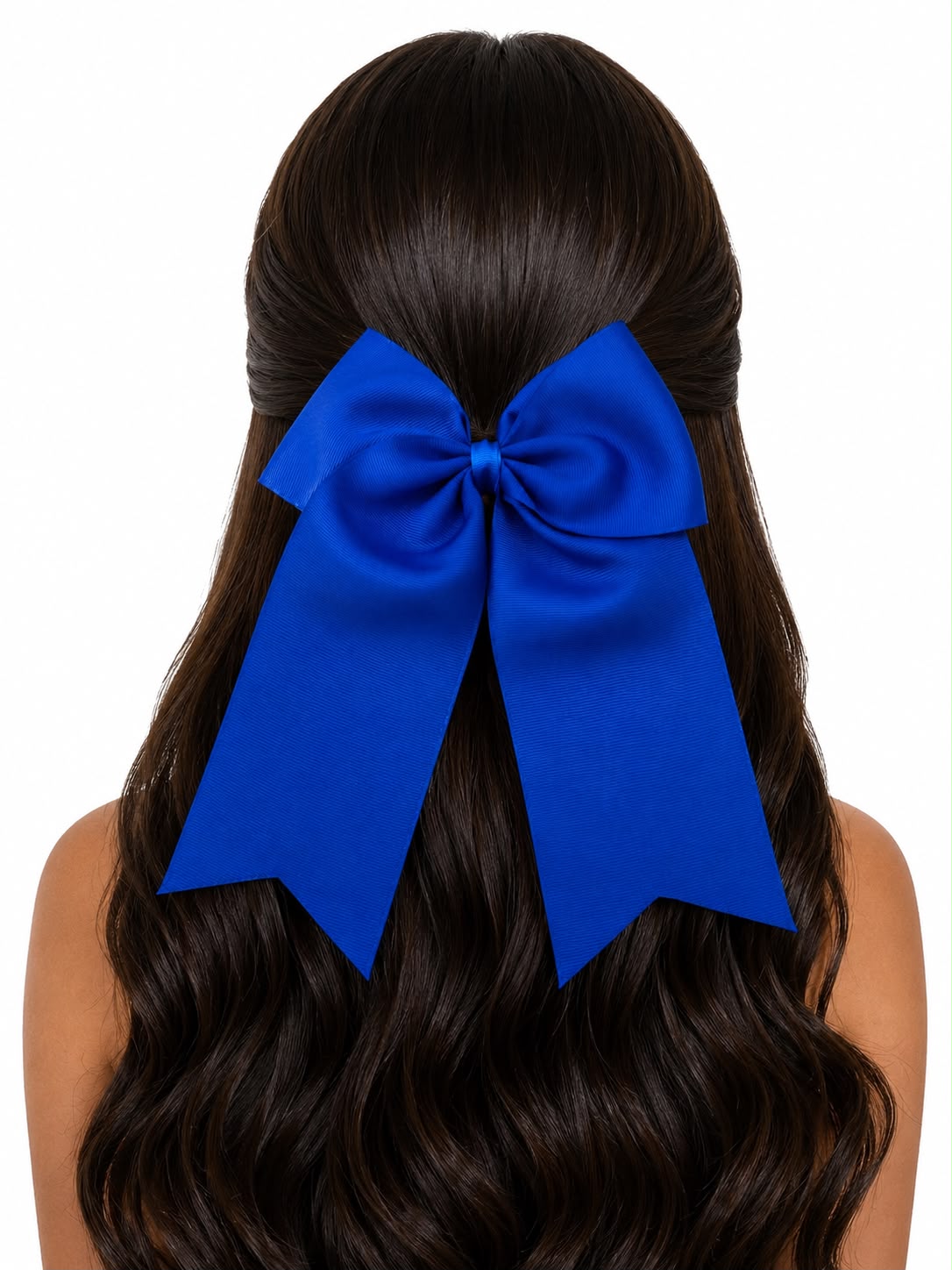 Moño niña azul rey clásico con tirantes largos 🎀💙