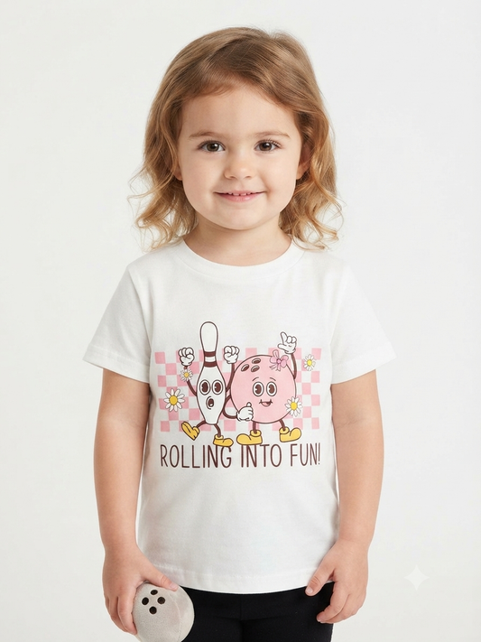 Blusa niña estampada de manga corta llena de diversión