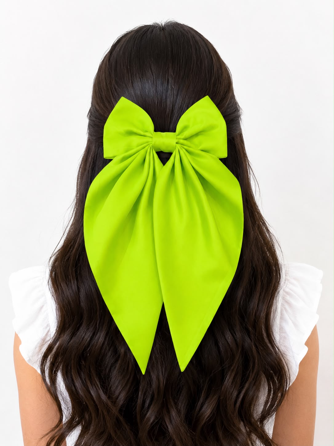 🎀 Moño coquette niña elegante Verde neón