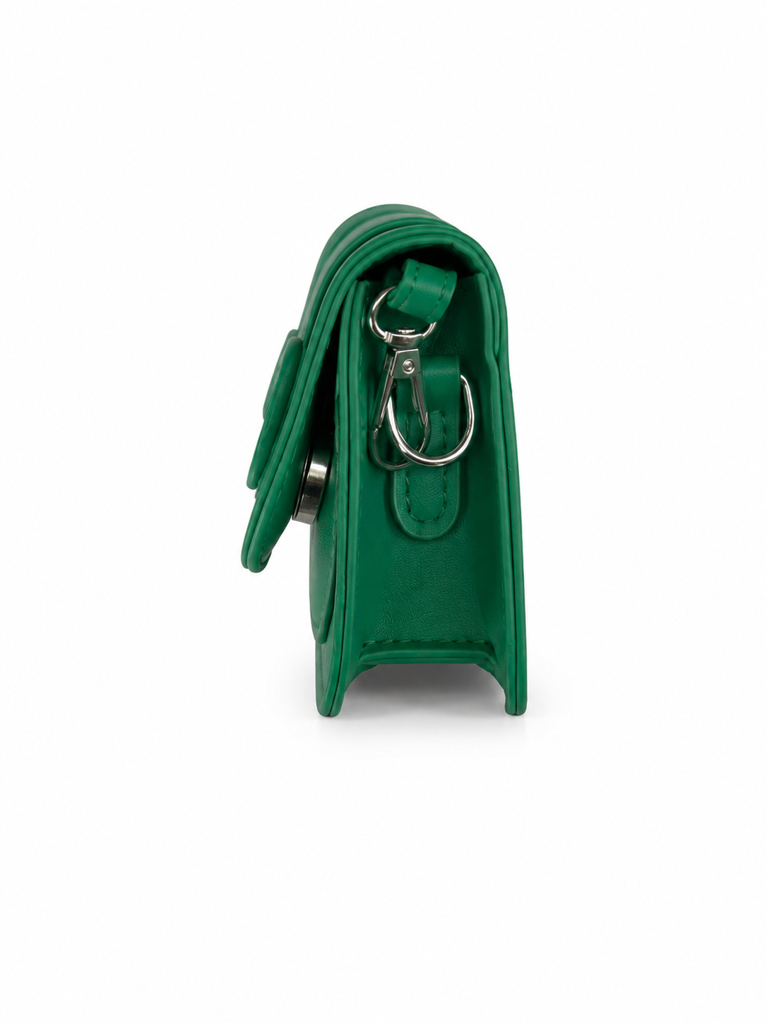 Bolsa Infantil Verde con Hebillas Decorativas