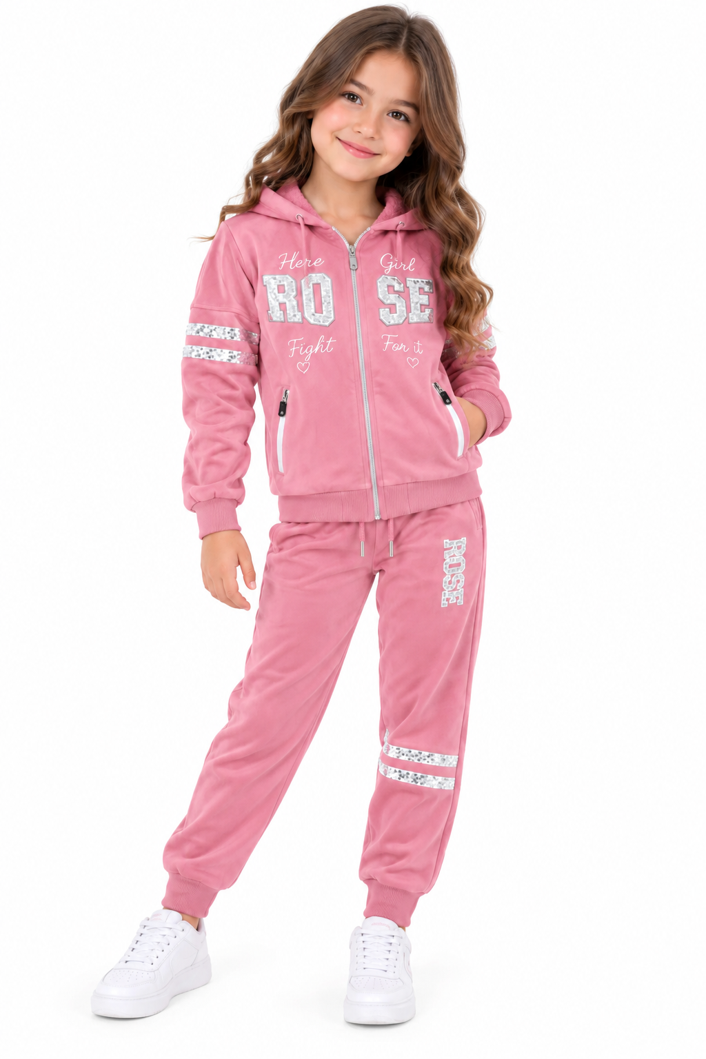 🩷 Set Niña Rose Sparkle 2 Piezas