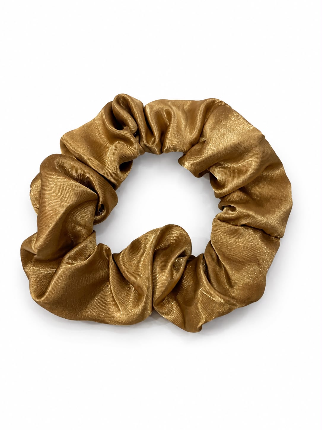 Liga cabello accesorio satinada dorada