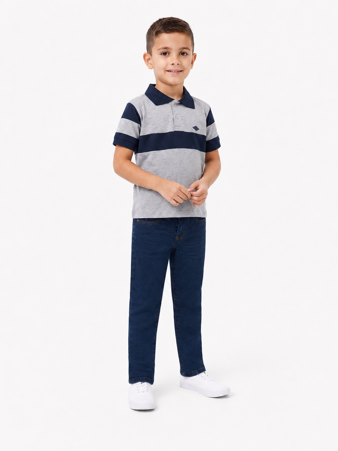 Set niño polo + pantalón de mezclilla