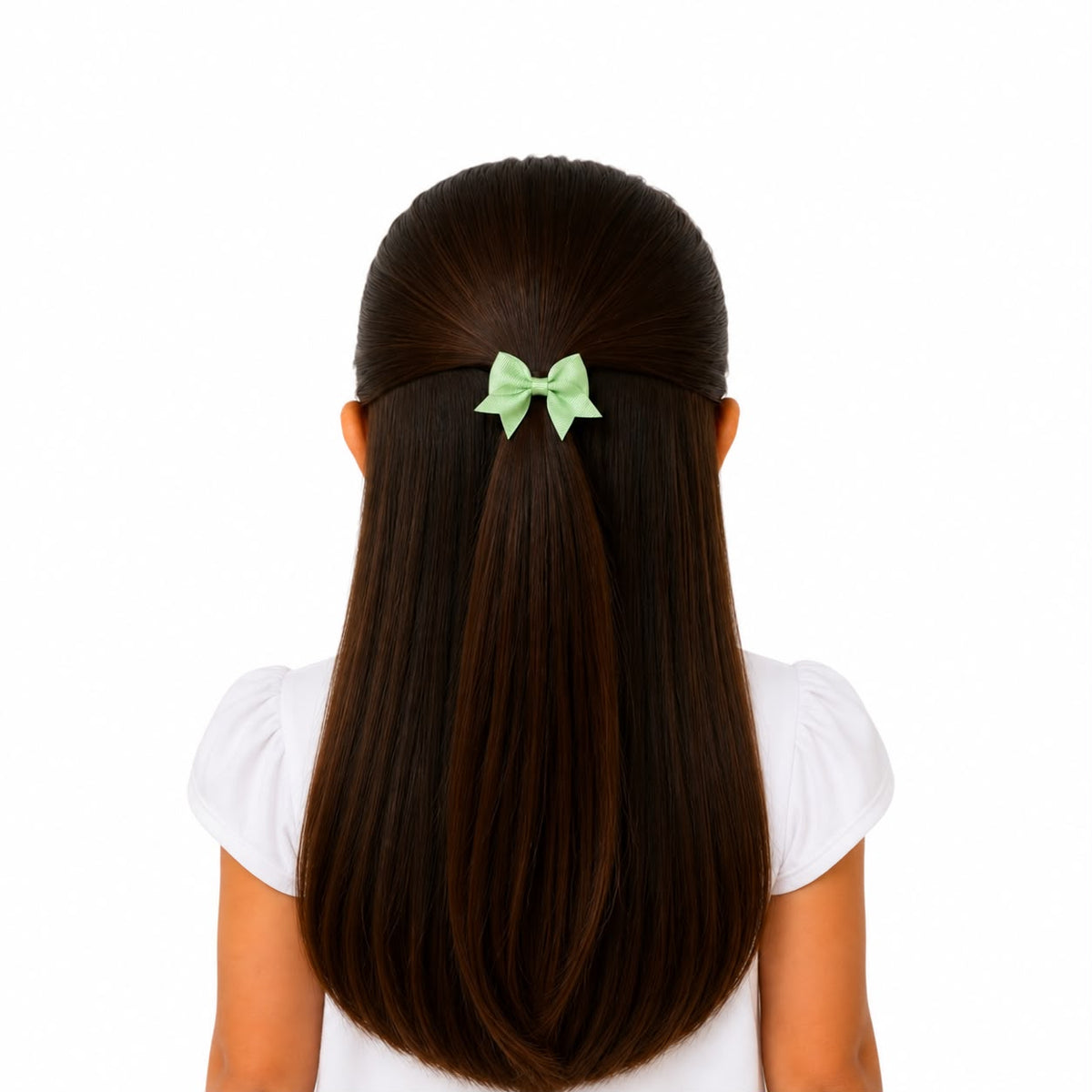 Moño chico niña verde menta