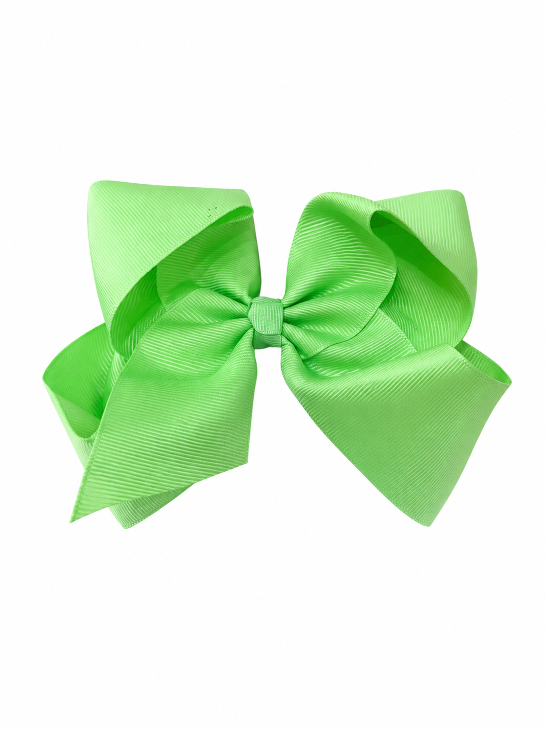 Moño para niña grande verde limón clásico 🎀