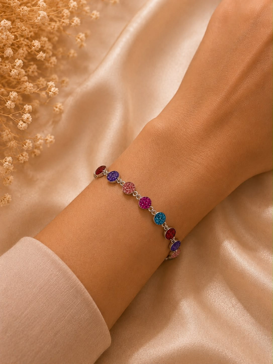 Pulsera Dama piedras multicolor